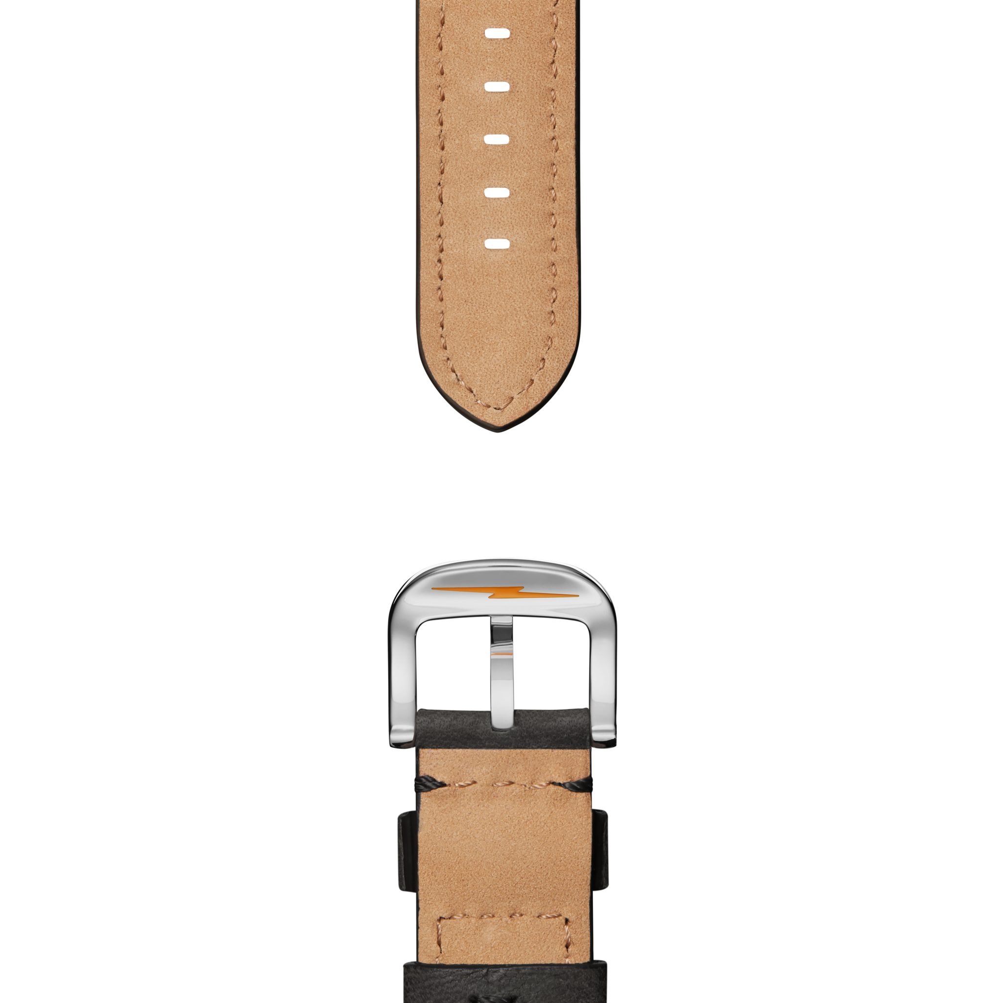 20mm Grizzly Black Leather Watch Strap - Grizzly Black - Image 2