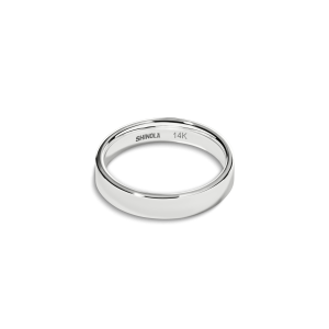 4mm Flat White Gold Band