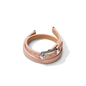 8mm Blush Double Wrap Leather Watch Strap - Blush