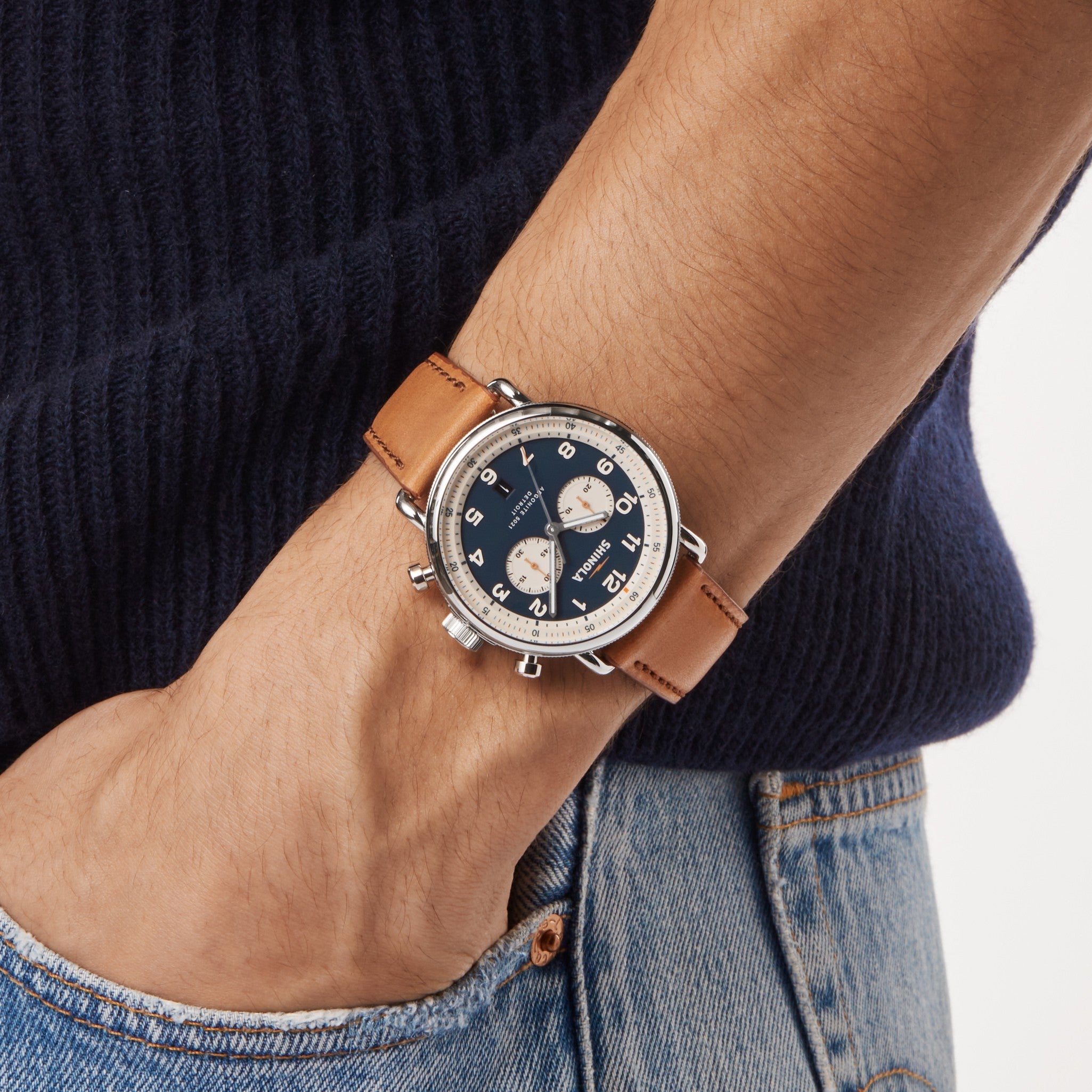Canfield C56 Chronograph Watch - Continental Blue - Image 2