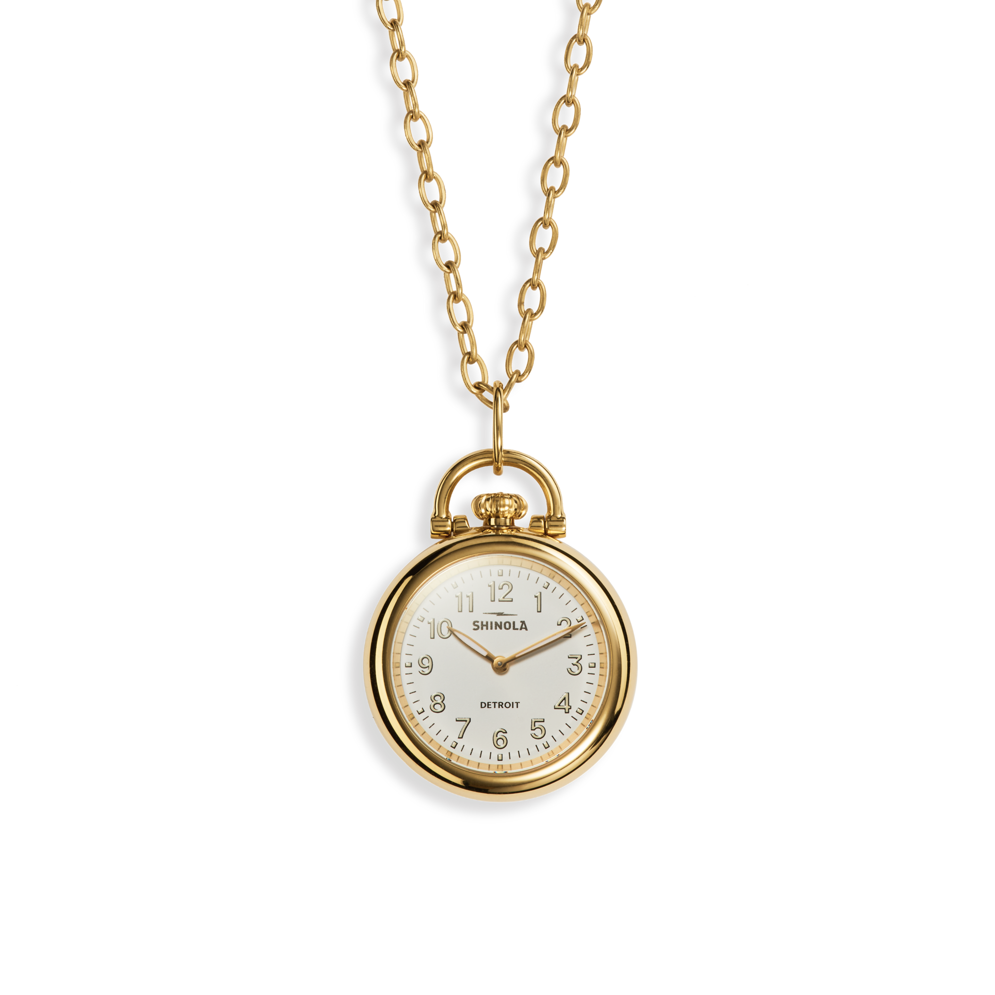 Runwell Watch Pendant Necklace - White