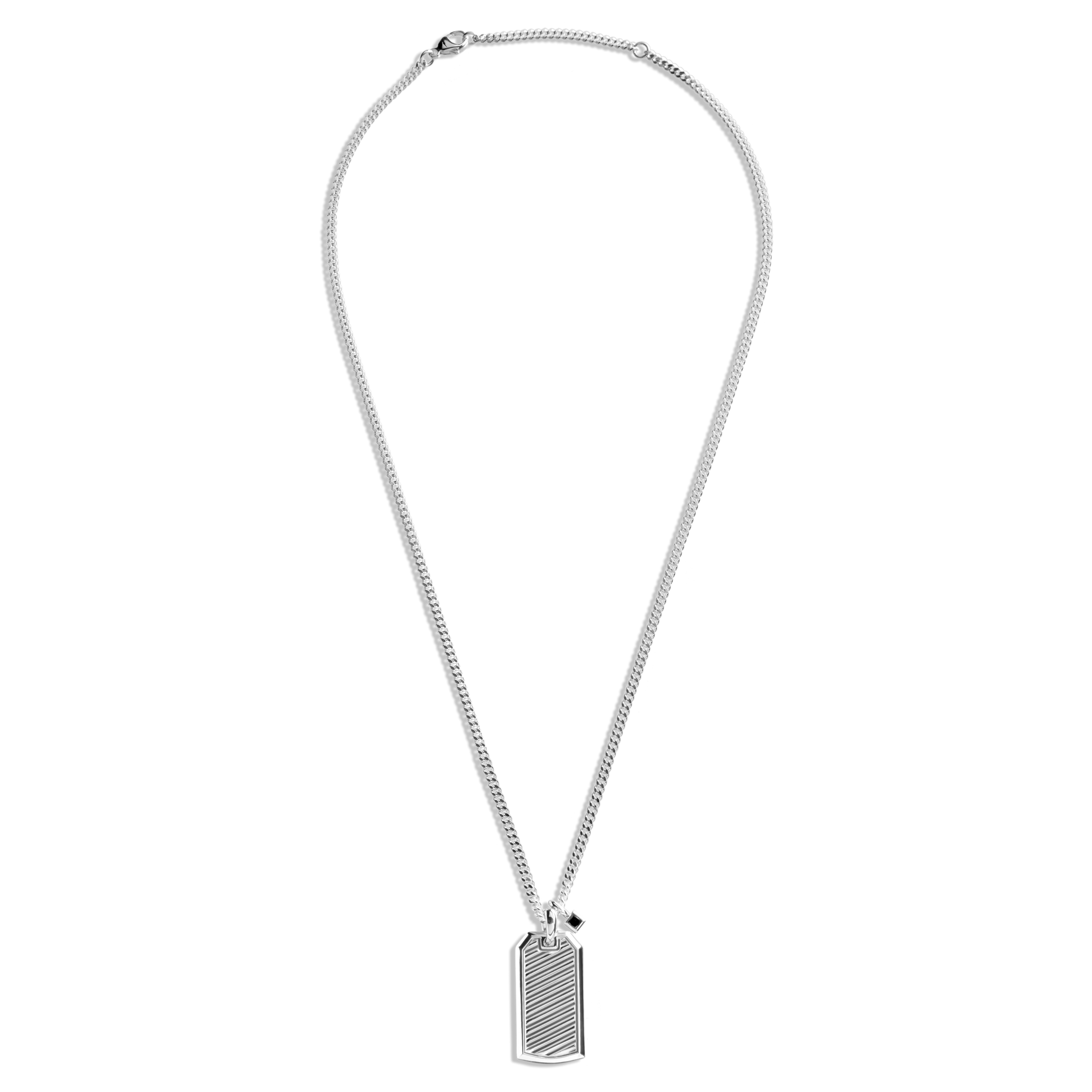 Ribbed Tag Necklace