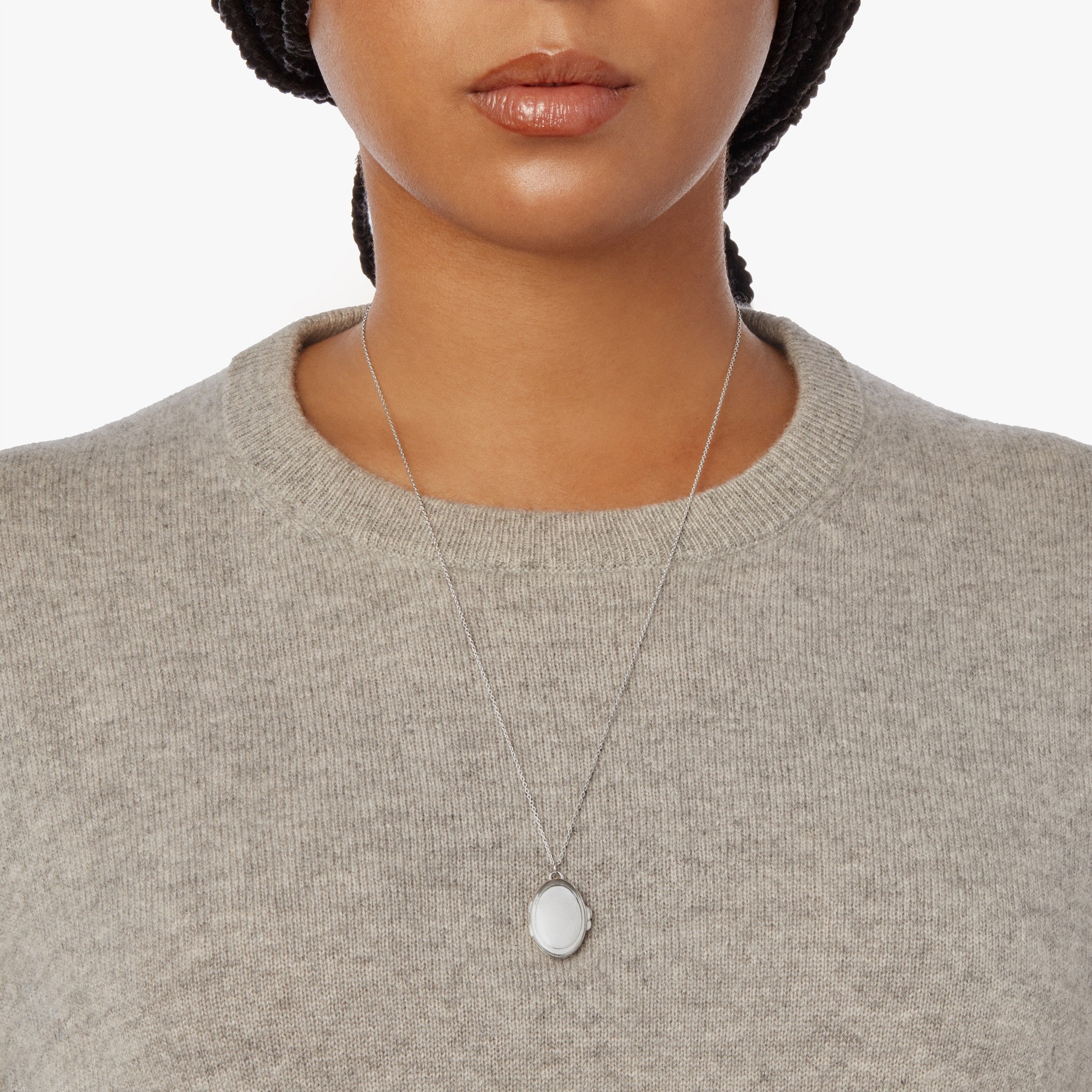 Heirloom Statement Locket Necklace - Sterling Silver - Image 9