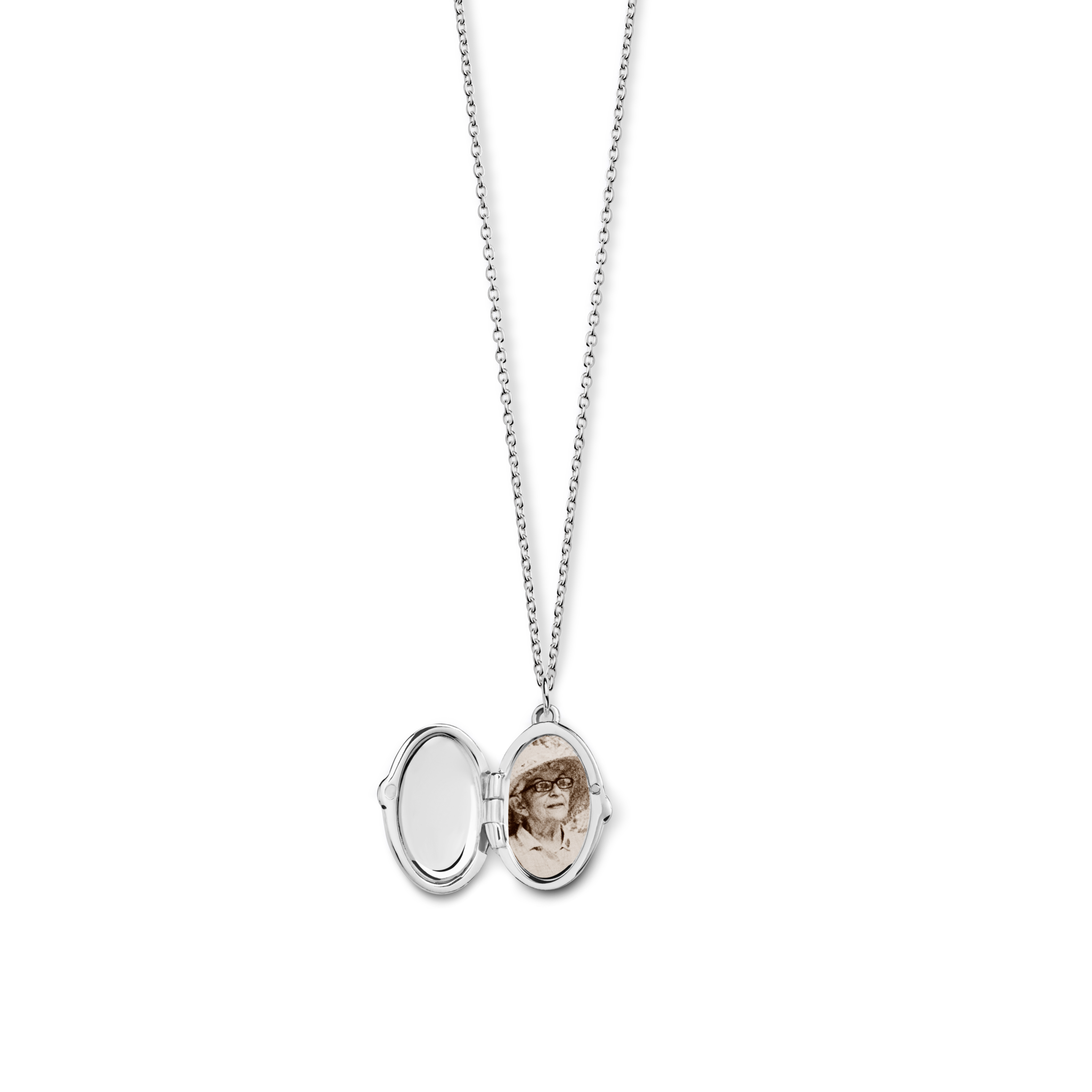 Heirloom Petite Locket Necklace - Sterling Silver - Image 2
