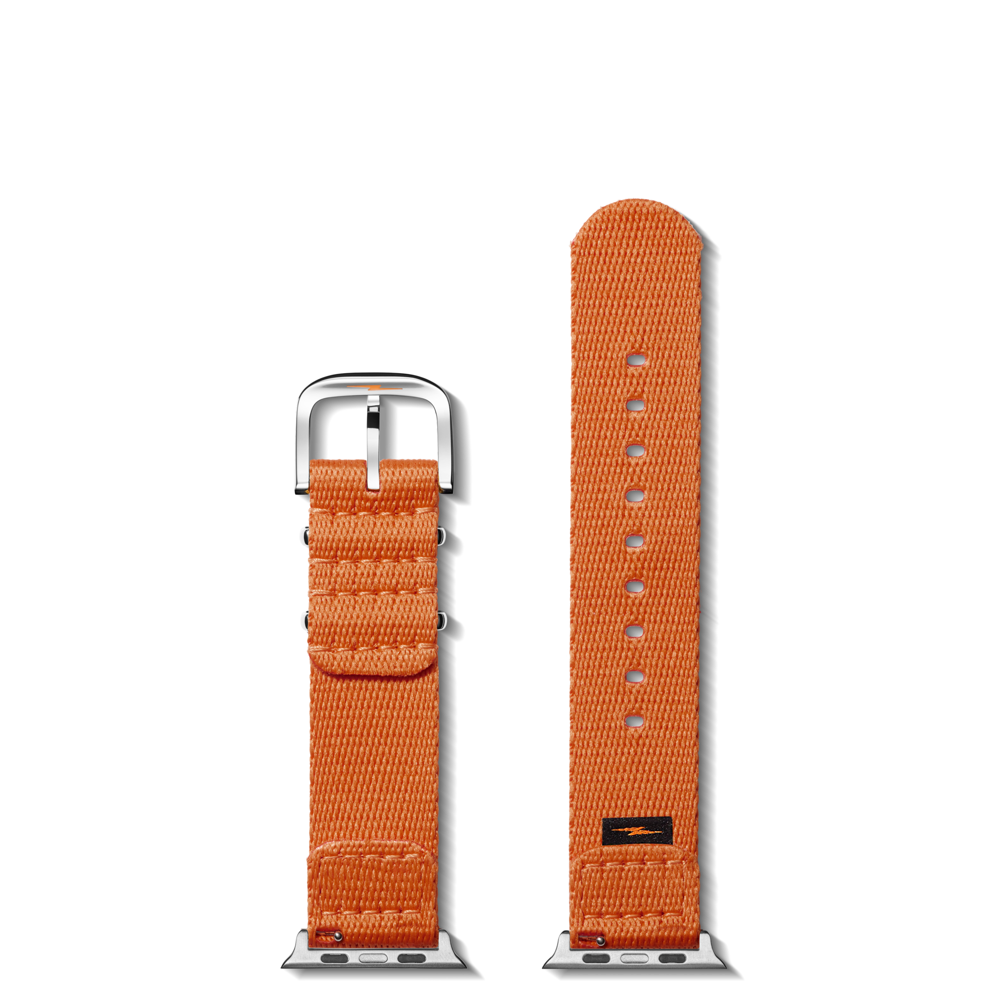 20mm Orange Split Nylon Apple Watch Strap - Orange - Image 2